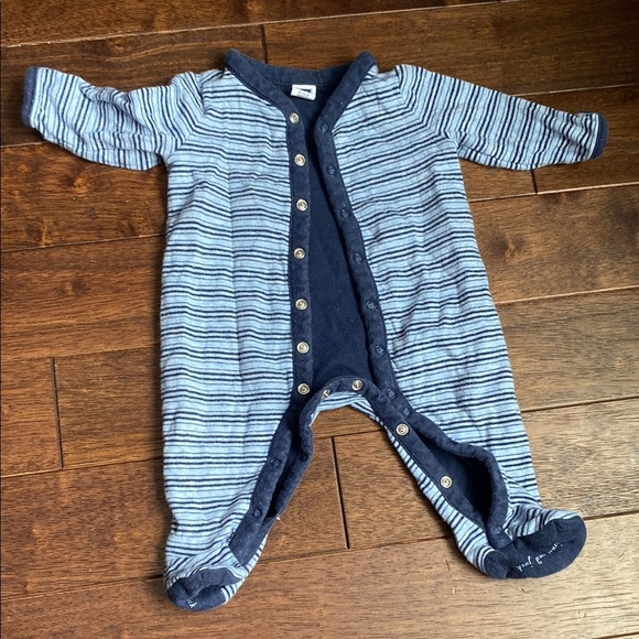 Janie and Jack Blue Footies One Piece - Picture 1 of 9